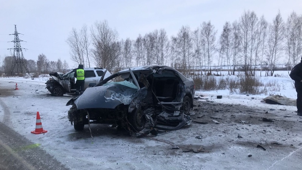 Под Омском на трассе произошло смертельное ДТП - один водитель погиб