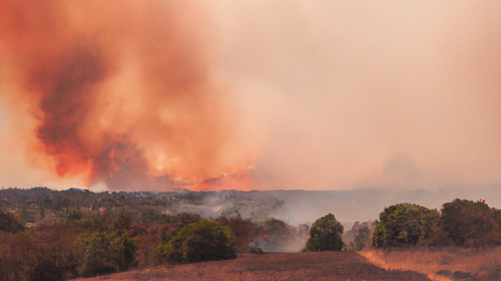 Небо в огне: новосибирец запечатлел лесной пожар на трассе «Омск-Тюмень». ВИДЕО