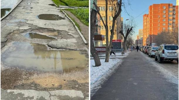 В центре Новосибирска после вмешательства прокуратуры обновили тротуары