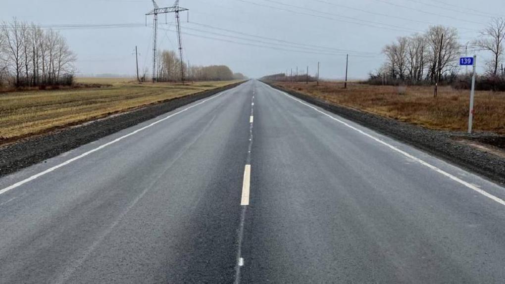 В Омской области завершили ремонт пятикилометрового участка дороги