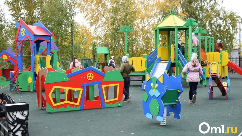 В селе под Омском установили современную спортивно-игровую площадку для взрослых и детей