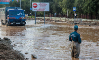 В Хабаровске уровень воды в Амуре спал впервые за время паводка