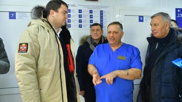 Губернатор Омской области Виталий Хоценко приехал в Полтавский район