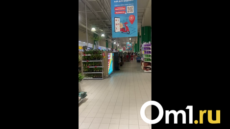 В Новосибирске «Ашан сити» работал при частично отключенном свете. ВИДЕО