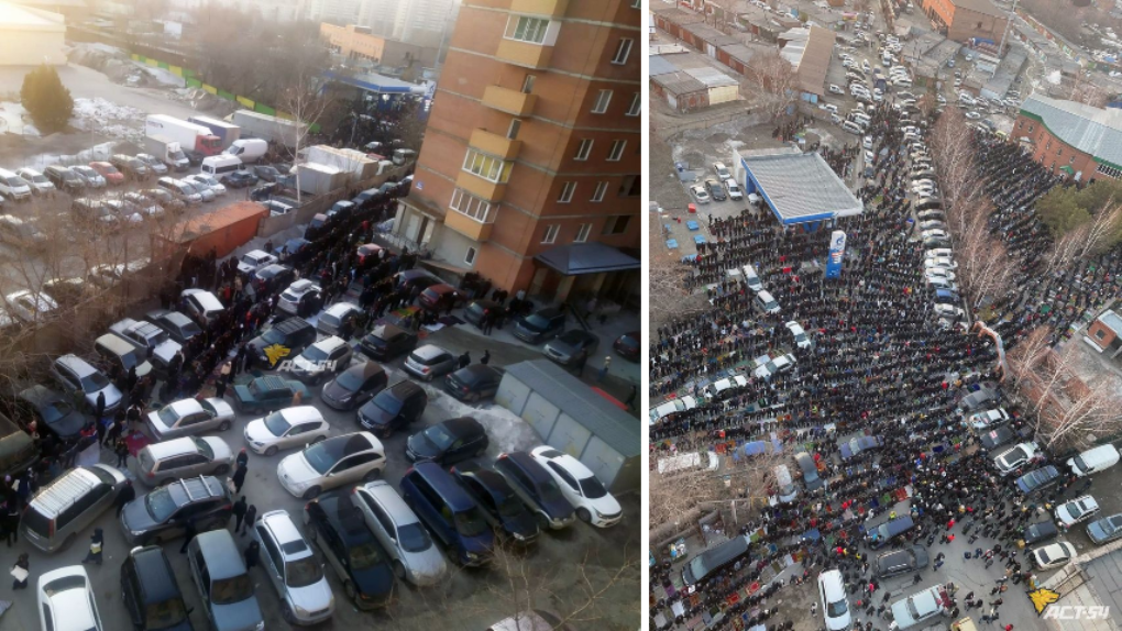 Около мечети в Новосибирске произошёл транспортный коллапс из-за празднования Ураза-байрам