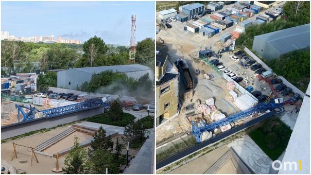 Кран с рабочим рухнул на стройплощадке ЖК «Европейский берег» в Новосибирске