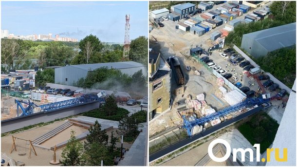 Кран с рабочим рухнул на стройплощадке ЖК «Европейский берег» в Новосибирске