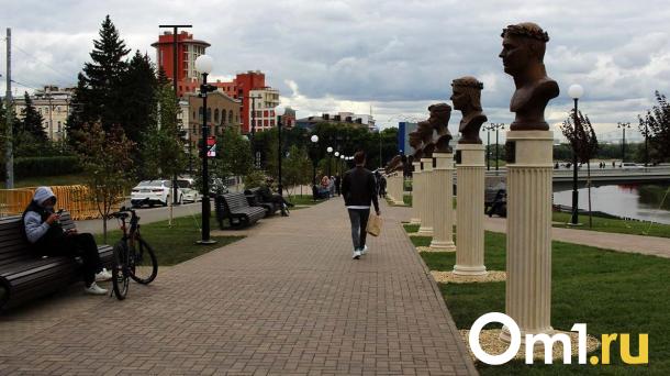 В Омске на Аллее Олимпийцев провалилась земля