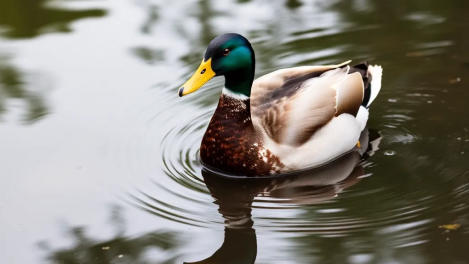 В Омске в огромной луже во дворе поселился неожиданный гость