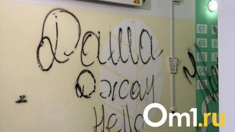 Вандалы изуродовали подъезд новостройки надписями про Дашу