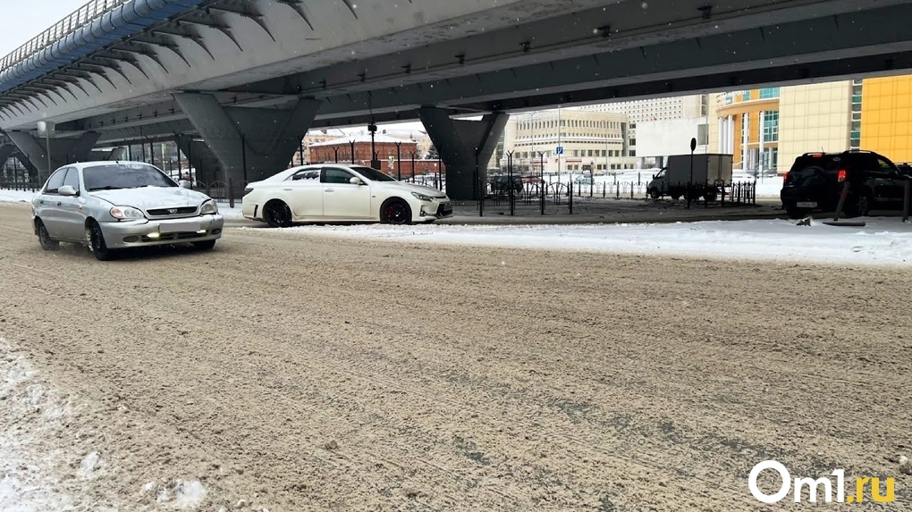 «Зима в Сибири должна быть белой!»: омич попросил мэрию не посыпать дороги в Омске песком и солью