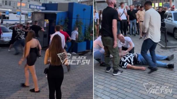 Массовая драка произошла у бара в центре Новосибирска