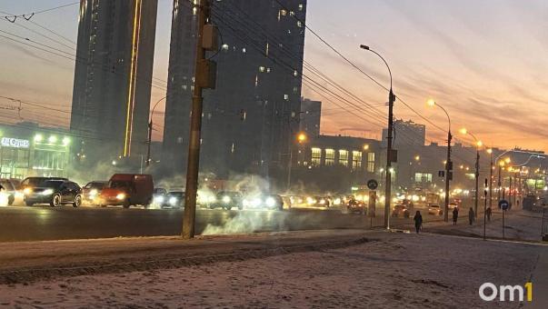 Утренние пробки в Омске достигли семи баллов