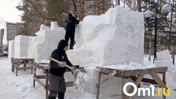 Фестиваль снежных скульптур стартовал в Новосибирске. ФОТО