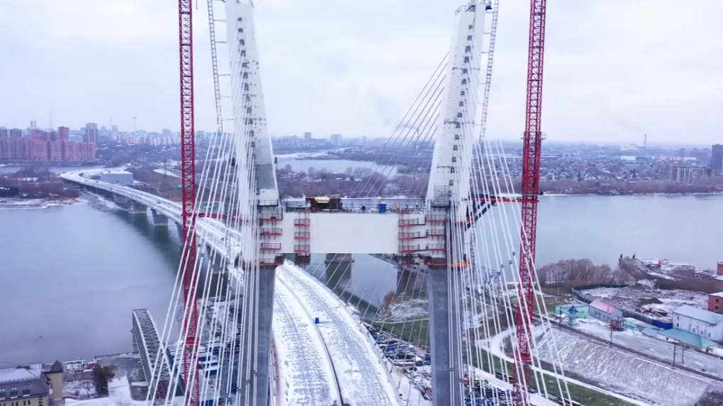 Группа «ВИС» опубликовала видео о готовности четвёртого моста в Новосибирске