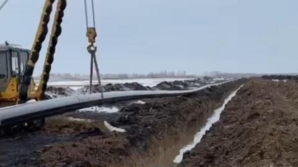 Активно ведётся строительство газопровода до Тары