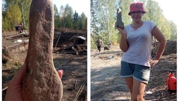 Твёрдый член откопала из земли жительница Новосибирска