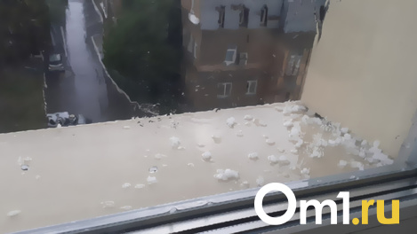 Крупный град и дождь обрушились на Новосибирск. ВИДЕО