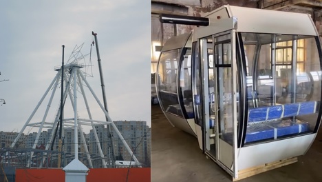 Опубликованы фото кабинок, которые установят на колесе обозрения на «Зелёном острове» в Омске