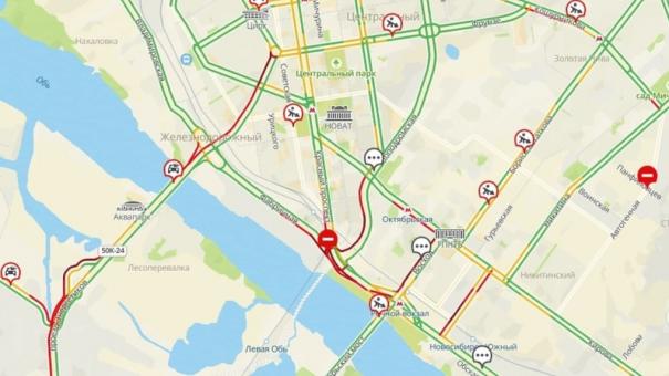 Вечером 28 августа Новосибирск сковали 9-балльные пробки