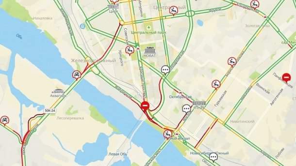 Вечером 28 августа Новосибирск сковали 9-балльные пробки