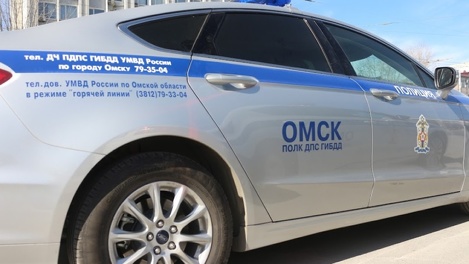 В Омске у Ленинградского моста задержали автомобиль с подозреваемыми в грабеже
