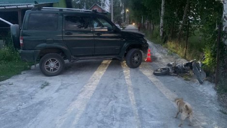 В Бердске УАЗ сбил двух подростков на спортивном мотоцикле