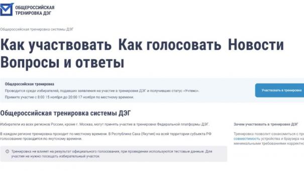 В Новосибирской области началась тренировка системы дистанционного голосования