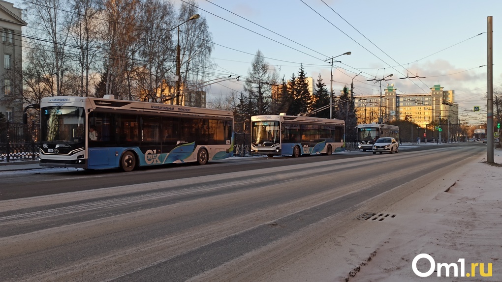 В Омске приостановлено движение троллейбуса № 3