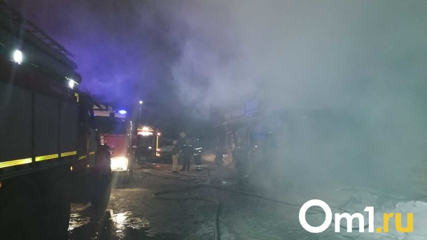 Срочно! В Омске ликвидируют крупный пожар на улице Пушкина