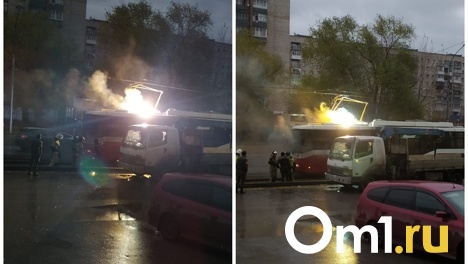 Трамвай в огне: полыхающий электротранспорт напугал жителей левобережья Новосибирска