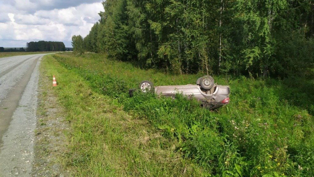 Водитель погиб в перевернувшемся автомобиле в Новосибирской области