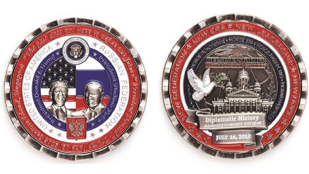 В США отчеканили монету с Владимиром Путиным. Авторы допустили три ошибки