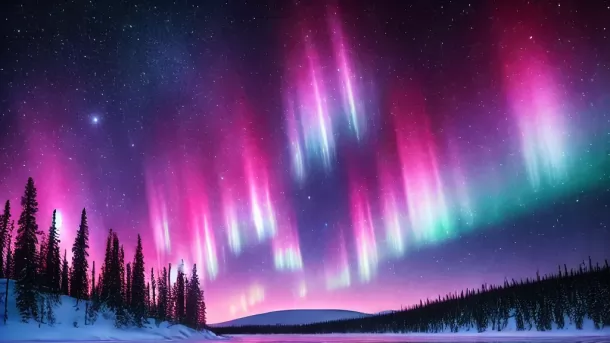 В новогоднюю ночь омичи смогли наблюдать яркое полярное сияние