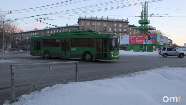 Упавшие рога троллейбуса разбили зеркало автомобиля в Новосибирске