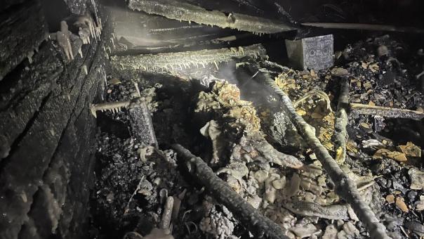 На пожаре в Крутинке из-за новой печи погибли три человека