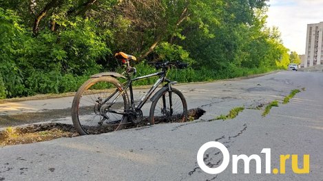 На омской дороге, которая покрылась глубокими трещинами, проведут временный ремонт