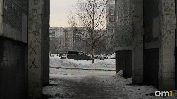 В Омске в доме на улице Богдана Хмельницкого рухнул козырёк подъезда