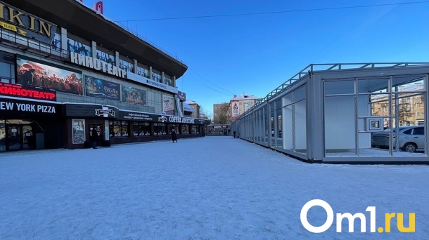 Вид на «Кристалл» в Омске перекрыли новыми киосками