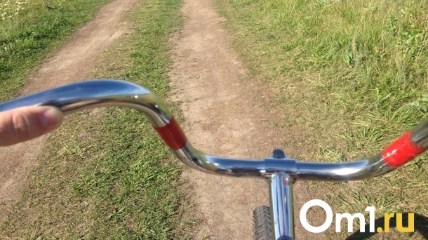 В Омске неизвестный на мотоцикле сбил у входа в парк велосипедиста