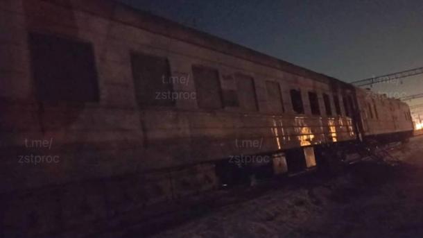 Под Новосибирском загорелся вагон на станции Речкуновка