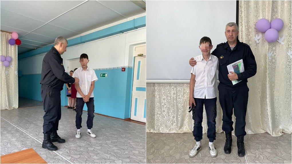 Боец СВО с позывным «Батя» подарил новосибирскому школьнику часы