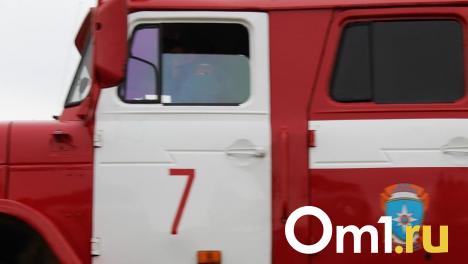 Ночью в Омской области загорелся гараж с автомобилем внутри