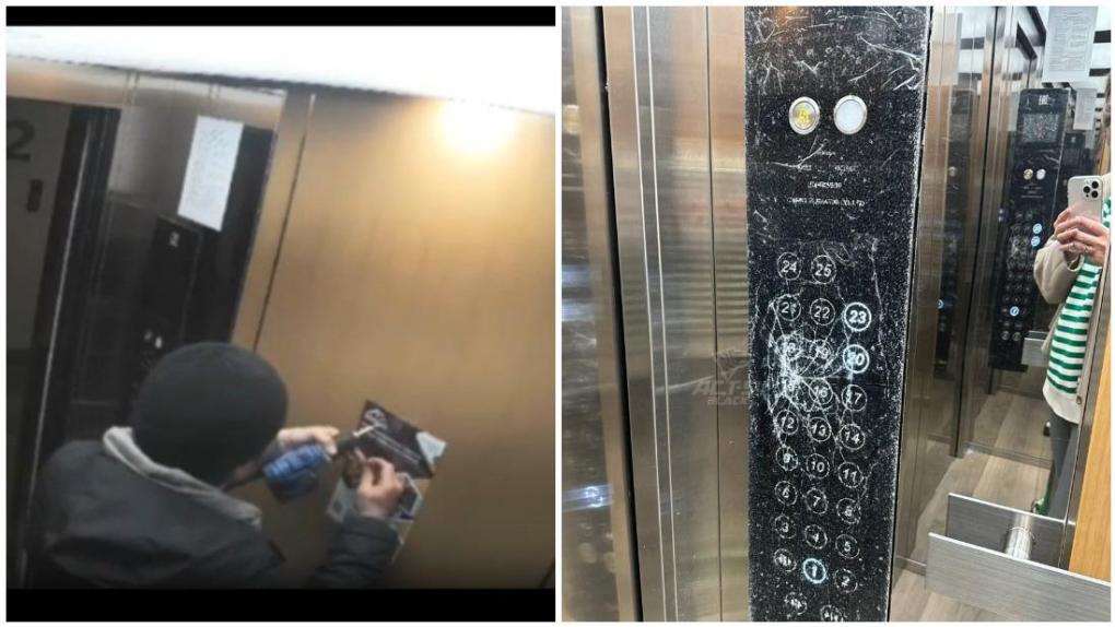 Антивандальное покрытие против саморезов: рекламщик разбил сенсорную панель лифта в Новосибирске