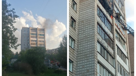 Языки пламени с балкона: двоих детей экстренно эвакуировали из дома во время пожара в Новосибирске. ВИДЕО