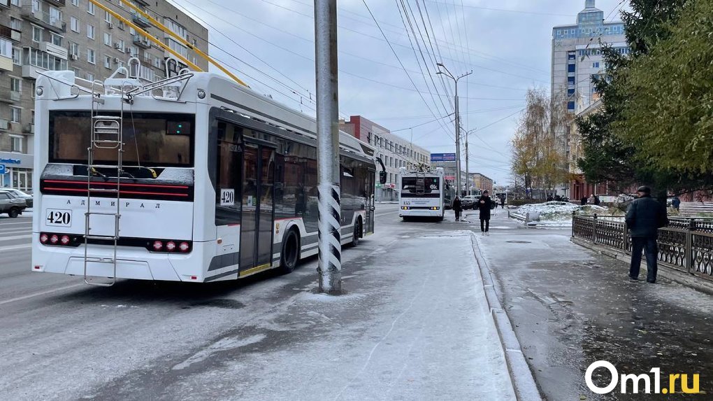 В Омске из-за обрыва контактной сети встали троллейбусы на проспекте Маркса