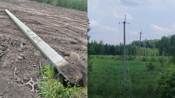 В пригороде Новосибирска автомобиль сбил опору ЛЭП, обесточив 30 подстанций