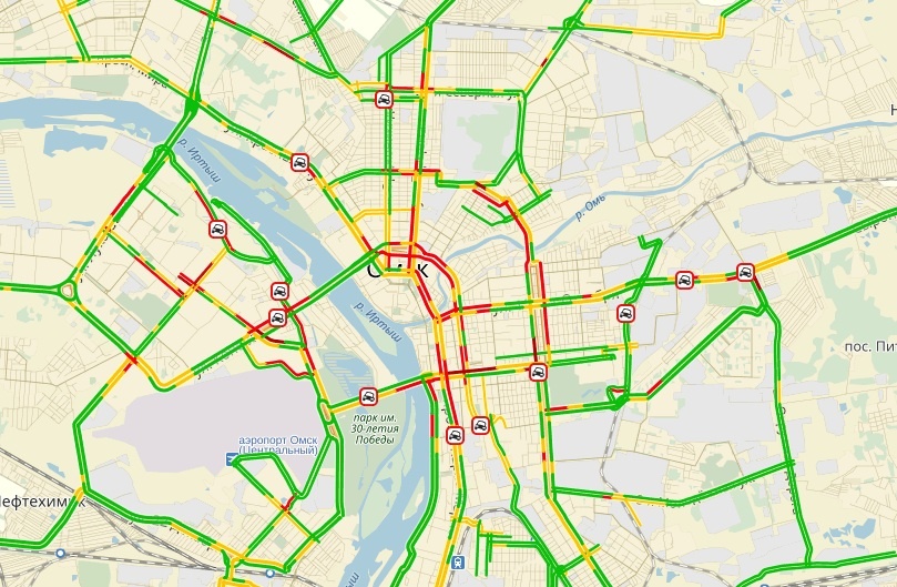 Транспорт на карте омск. Пробки метромост. Пробки в Омске на метромосту. Дороги для грузовых Омск. Пробки Омск сейчас.