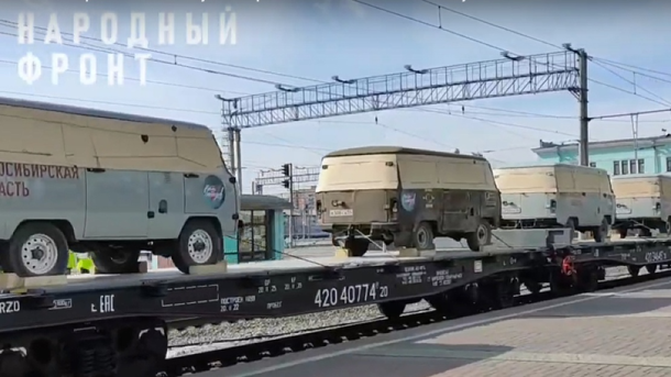 Семь УАЗов отправили в зону СВО из Новосибирска