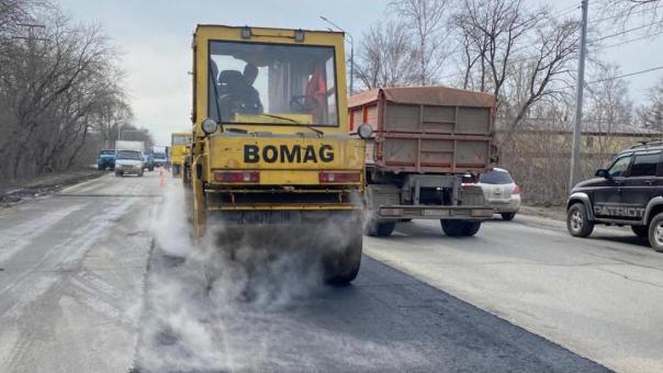 В Омске начался ремонт Красноярского тракта